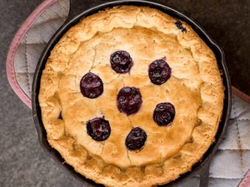 Cast Iron Blueberry Pie Recipe