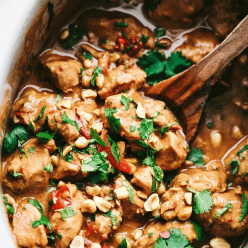 Crockpot Thai Peanut Chicken Recipe