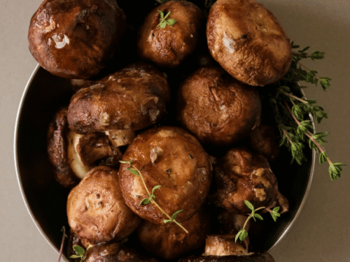 Oven Roasted Garlic Mushrooms Recipe