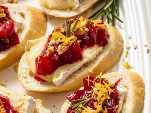 Cranberry Brie Crostini
