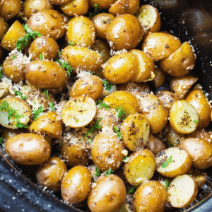Golden Roasted Potatoes Herbs Cheese