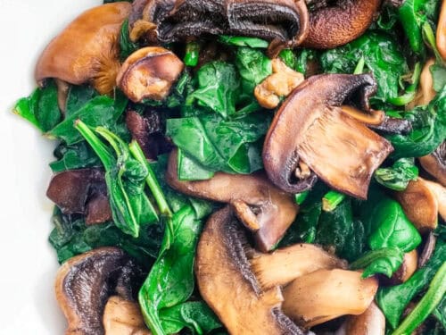 Sauteed Mushrooms And Spinach