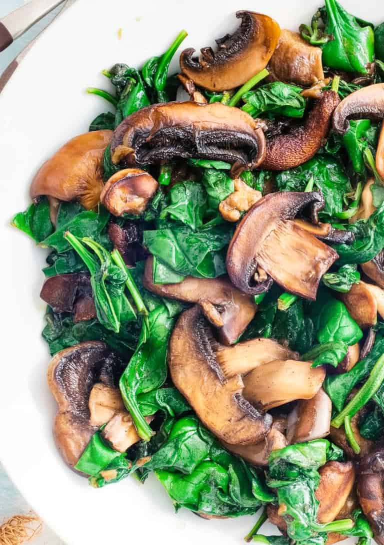 Sauteed Mushrooms And Spinach