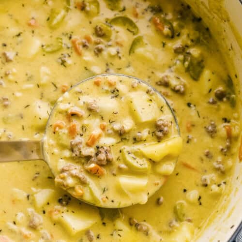 Keto Cheeseburger Soup Recipe