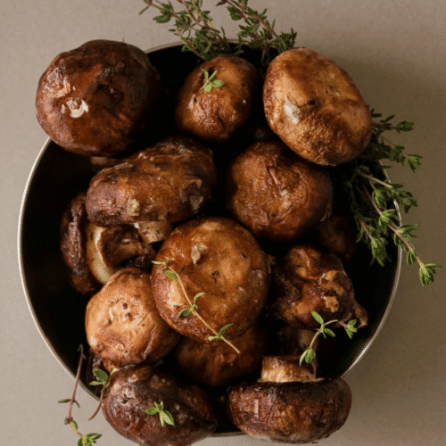 Oven Roasted Garlic Mushrooms Recipe