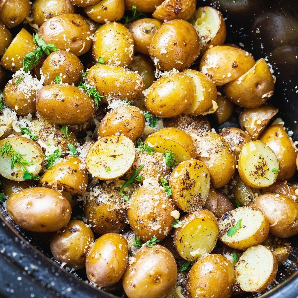 Crockpot Parmesan Roasted Potatoes Recipe