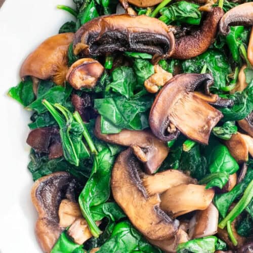 Sauteed Mushrooms And Spinach