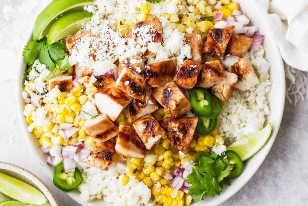 Street Corn Chicken Rice Bowl Recipe