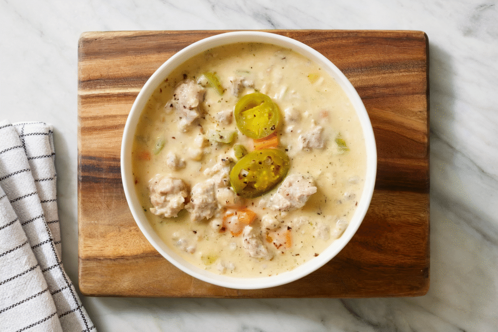 Bratwurst and Cheese Soup